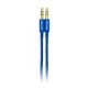Cable Auxiliar Vorago  Cab-115 Azul Metalico 3.5Mm A 3.5 Mm Bolsa