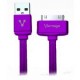 Cable Usb A Macho Vorago 30-Pin Dock Para Productos Apple 1M Morado Cab-118-Morado