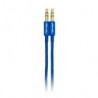Cable Auxiliar Vorago  Cab-115 Azul Metalico 3.5Mm A 3.5 Mm Bolsa