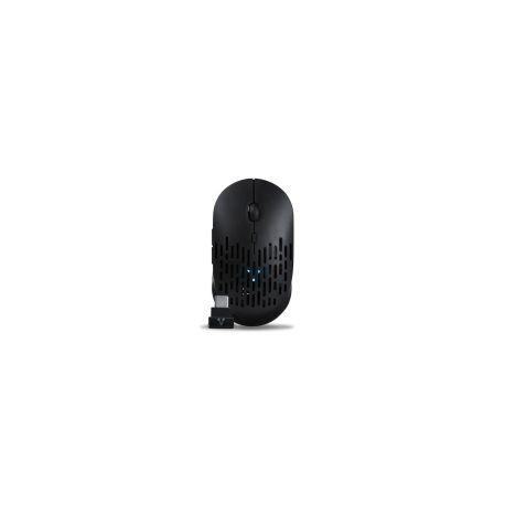 Mouse Vorago Mo-208 Óptico 2400Dpi Inalámbrico Bluetooth Y 2.4 Ghz Ligero Recargable Usb-C Negro