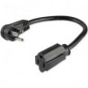 Cable Startech Extension Nema 5-15R A Nema 5-15P Codo Plano Pac101R1