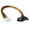 Cable 30Cm Corriente  Lp4 Molex A Doble Sata Startech Pyo2Lp4Lsata
