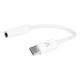 Adaptador Vorago Adp-209 De Usb-C A 3.5Mm Para Salida De Audio / Entrada Microfono Blanco