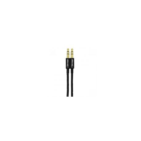 Cable Auxiliar Vorago Cab-108 3 3.5 Mm Redondo Metalico Negro Blist