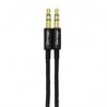 Cable Auxiliar Vorago Cab-108 3 3.5 Mm Redondo Metalico Negro Blist