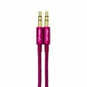 Cable Auxiliar Vorago Cab-108 3.5 Mm Redondo Metalico Rosa