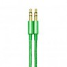 Cable Auxiliar Vorago Cab-108 3.5 Mm Redondo Metalico Verde