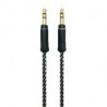 Cable Stereo Brobotix 1Mts Nylon 1 M M/M Negro Nylon Auxiliar 180389-4