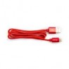 Cable Vorago Cab-209 Dual Micro Usb/Lightning Rojo 1M Bolsa