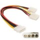 Cable De Poder Molex Brobotix Macho 2X Molex Hembra 20Cm Multicolor Modelado En Pvc 008715