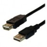 Cable Usb Xcase Awg Usb-A Macho - Usb-A Hembra 1.8M Negro Acccable43-180