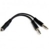 Cable Adapt Divisor Audifonos Hembra A Macho Startech Muyhsfmm