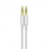 Cable De Audio Vorago Cab-108 3.5 Mm Metalico Blanco Blister