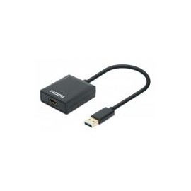Adaptador Manhattan Usb 3.2 Gen 1 Tipo-A Macho A Hdmi Hembra 1080P 60Hz Negro 153690