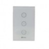 Interruptor De Luz Nextep Sencillo Wi-Fi Triple Touche Blanco Ne-266T