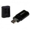 Tarjeta De Sonido Estereo Usb   Externa  Negro  Startech Icusbaudiob