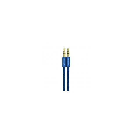 Cable Auxiliar Vorago Cab-108 3.5 Mm Redondo Metalico Azul