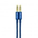 Cable Auxiliar Vorago Cab-108 3.5 Mm Redondo Metalico Azul