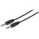 Cable Auxiliar Manhattan 3.5 M-M 0.9M Negro 393935