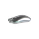 Mouse Vorago Mo-305-Slim Óptico 1600Dpi 3 Botones Rgb Click Silencioso Inalámbrico Usb Plata