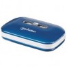 Hub Manhattan Usb V2.0 7 Ptos Azul Con Fuente 161039