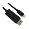 Cable De Video Batauro Usb-C Macho A Displayport Macho 1.8 Metros Negro Ca-Cdp