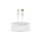 Cable Vorago Cab-125 Usb-C A Lightening Carga Rapida 20W 1 Metro Blanco