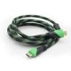 Cable Hdmi Ghia Hdmi 1.4 Macho - Hdmi 1.4 Macho 4K 24Hz 2M Uso Rudo Negro / Verde Gcb-022