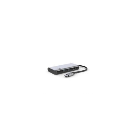 Hub Usb-C Macho Belkin Avc006Btsgy 1X Hdmi 2X Usb 3.2 1X Usb-C 5000 Mbit/S Plata