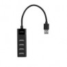 Hub Acteck Usb-A 2.0 Macho 4X Usb-A 2.0 Negro Ac-934671