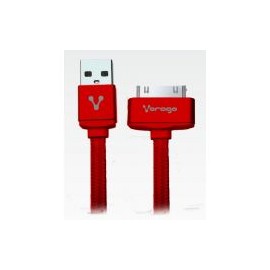Cable Vorago Cab-118 Usb-Apple Dock 1 Metro Rojo Bolsa
