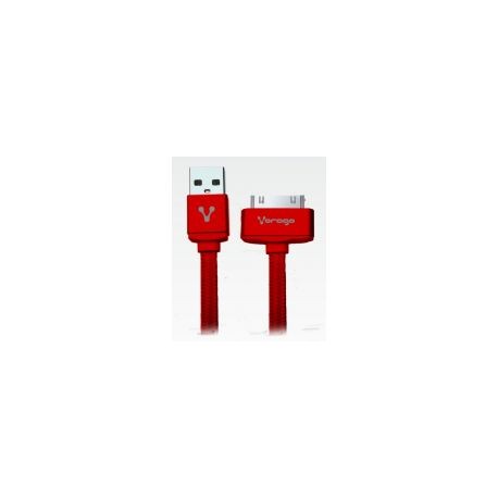 Cable Vorago Cab-118 Usb-Apple Dock 1 Metro Rojo Bolsa