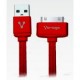 Cable Vorago Cab-118 Usb-Apple Dock 1 Metro Rojo Bolsa