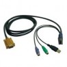 Cable Combinado Tripplite Para Multiplexor Kvm Hd18 Macho - Hd15 Macho 2X Usb-A Ps/2 P778-010