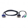 Cable Switch Kvm Tripplite 3 En 1 Hd15 Macho - Hd15 Macho 2X Mini Din-6 3M P750-010