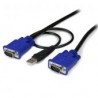 Cable Kvm 1.8M Ultradelgado 2En1 Vga Usb Hd15 Macho Startech Sveconus6
