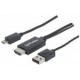 Cable Mhl Manhattan Micros Usb A Hdmi 76Cm Negro 151511