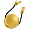 Cable Dual Micro Usb/Tipo C Blackpcs Oro 1M Cagmcpr-3