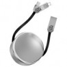 Cable Dual Micro Usb/Tipo C Blackpcs Plata 1M Casmcpr-3