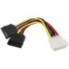 Cable X-Case Tipo "Y" Sata 4 Pin Molex Hembra - 2X Sata 15 Hembra Acccable04