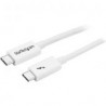 Cable Startech Thunderbolt 3 Macho1M Blanco Tblt3Mm1Mw