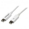 Cable 3M Thunderbolt Blanco  Macho A Macho  Startech Tboltmm3Mw