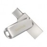 Memoria Usb Sandisk Ultra Dual Drive Luxe 128Gb Usb-C Lectura 150Mb/S Plata Sdddc4-128G-G46