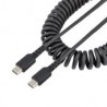 Cable Espiral Usb Startech.Com Usb-C Macho - Usb-C Macho 50Cm Negro R2Ccc-50C-Usb-Cable