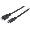 Cable Manhattan Usb 3.0 Micro-B Macho A Usb 3.1 C Macho 1M 353397