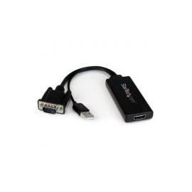 Convertidor Vga A Hdmi Con Usb Audio Y Alimentacion Startech Vga2Hdu