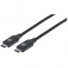 Cable Usb Manhattan Tipo C Macho-Macho 2.0M Alta Velocidad 355247