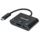 Convertidor Video Manhattan Usb-C A Hdmi-H + Usb3 + Usbc 152037