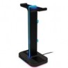 Soporte Para Audífonos Xtech Xth-690 Rgb Usb 2.0 Negro
