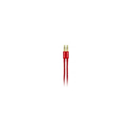 Cable Auxiliar Vorago Cab-115 Rojo Metalico 3.5Mm A 3.5 Mm Bolsa